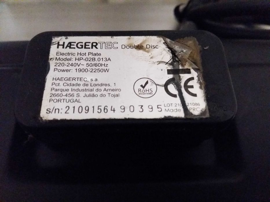 Fogão Eléctrico – 2 Discos