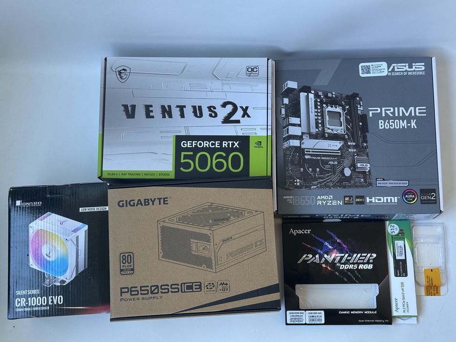 ПК Ryzen 7500f rtx5060 32gb ddr5 Ssd nvme m