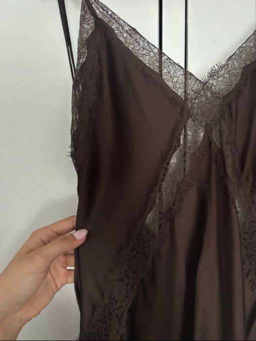 Vestido da zara castanho