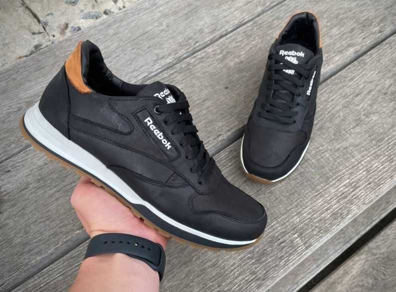 Чоловічі шкіряні зимові кросівки на вовні в середині міцна шкіра