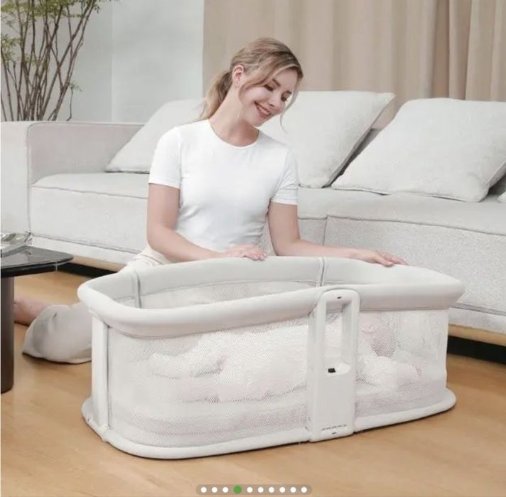 Ліжко для новонароджених 3в1 (музика, USB, таймер, москітна сітка)