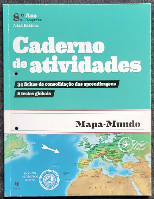 Caderno de atividades Geografia 8 ano Mapa-mundo