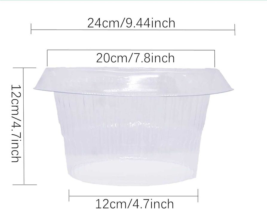 Kołnierz przeciw ślimakom Ø24 cm PET przezroczysty