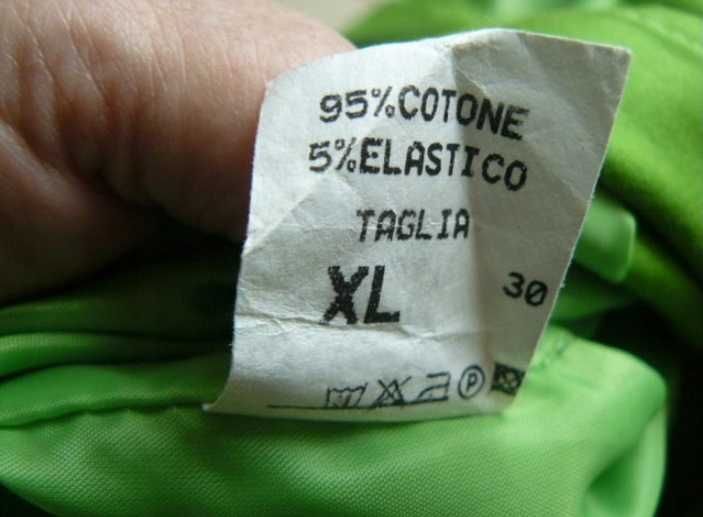 Włoski żakiet XL 44 grzybek kołnierz limonka bufki