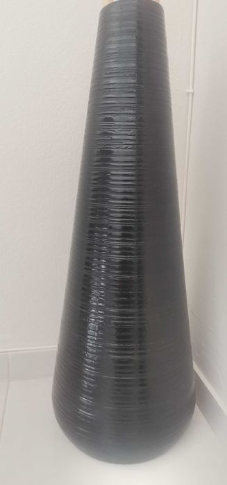 Vaso Decorativo Preto de Cerâmica