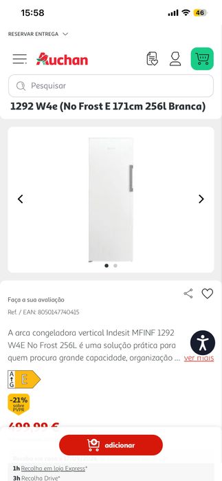 Arca Vertical INDESIT - Nova e selada