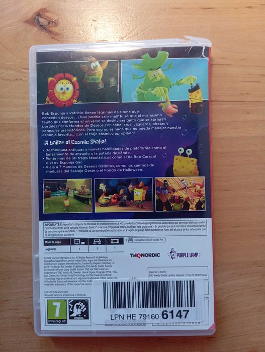 Gra "Spongebob Cosmic Shake" na  Nintendo