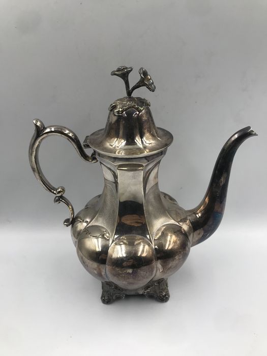 Stary dzbanek do kawy herbaty Alpacca