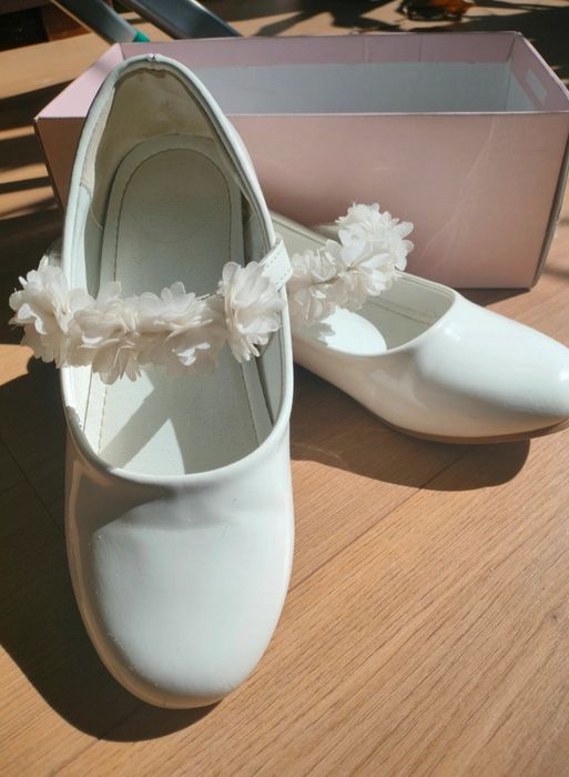 Buty białe komunia wesele eleganckie Nelli Blu rozmiar 32