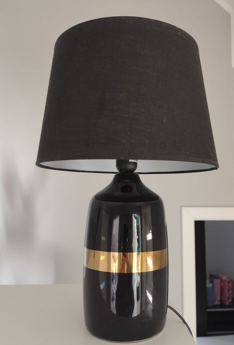 Czarno złota Lampa nocna