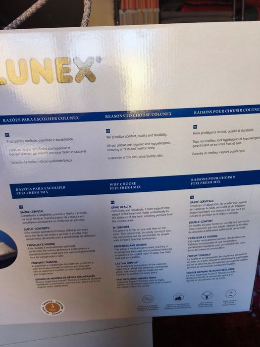 Almofada Memory foam and gel  Colunex