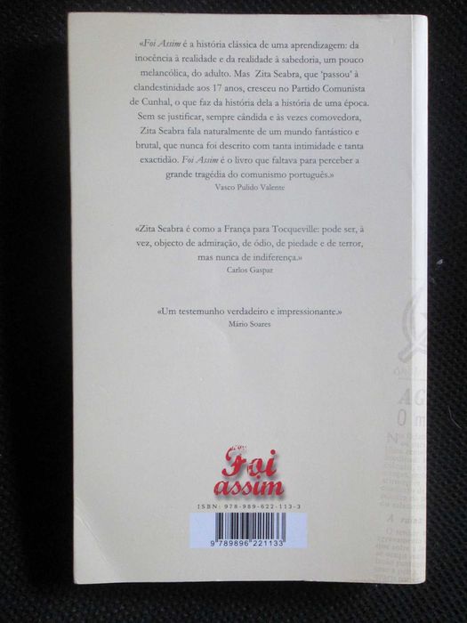 Foi Assim, de Zita Seabra