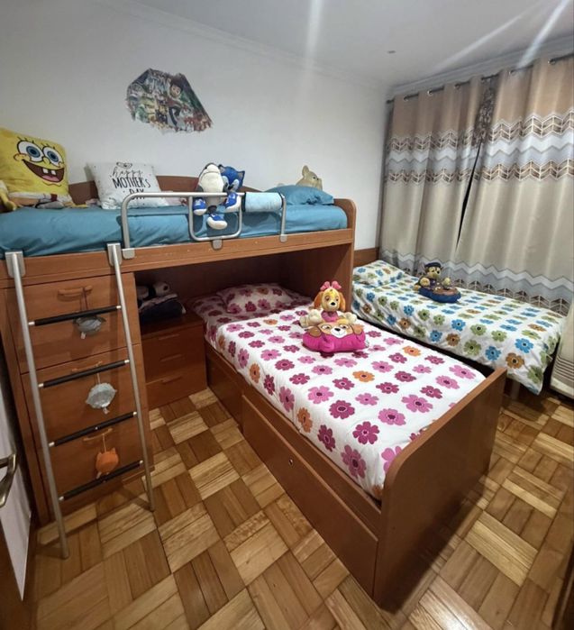 Conjunto completo quarto infantil/ juvenil em madeira