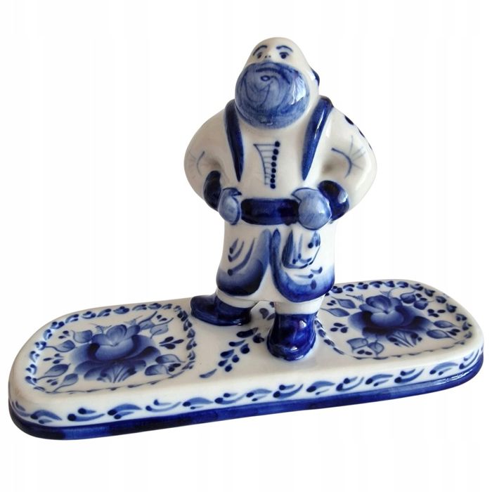 Dżel Gzhel malowana figurka Rosja ZSRR Vintage