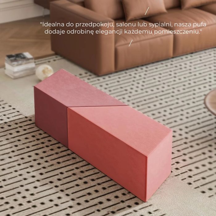 Modułowy Zestaw Aksamitnych Puf