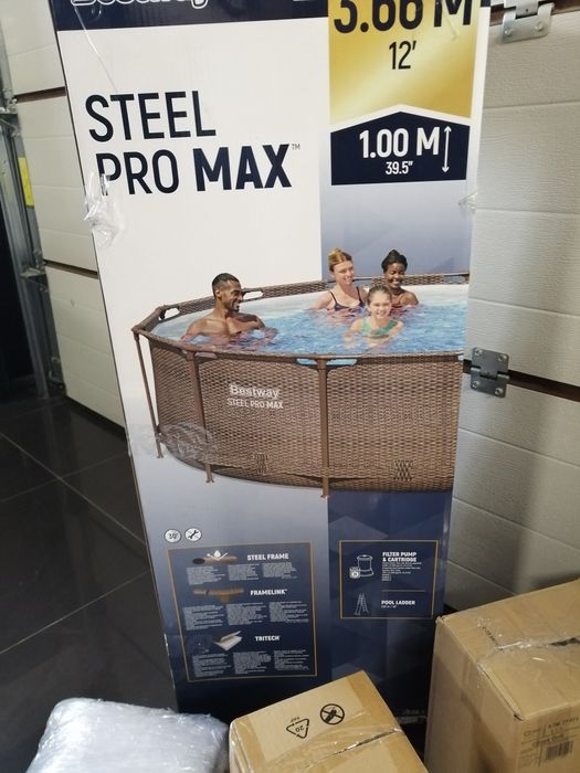 Basen stelażowy śr 360cm wys 100cm