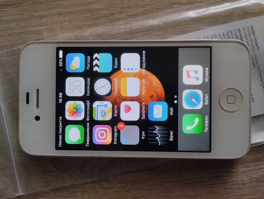 Apple iPhone 4S білий 8ГБ - колекційний стан, Retina дисплей
