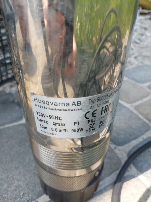 Pompa głębinowa Husquarna AB typ 6000/5 inox automatic