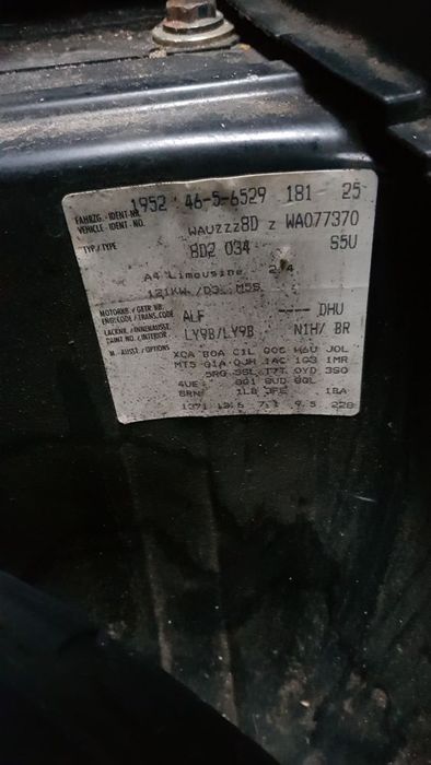 Audi a4 b5 LY9B 2.4 benzyna AEL DHU części BLASK Gołdap