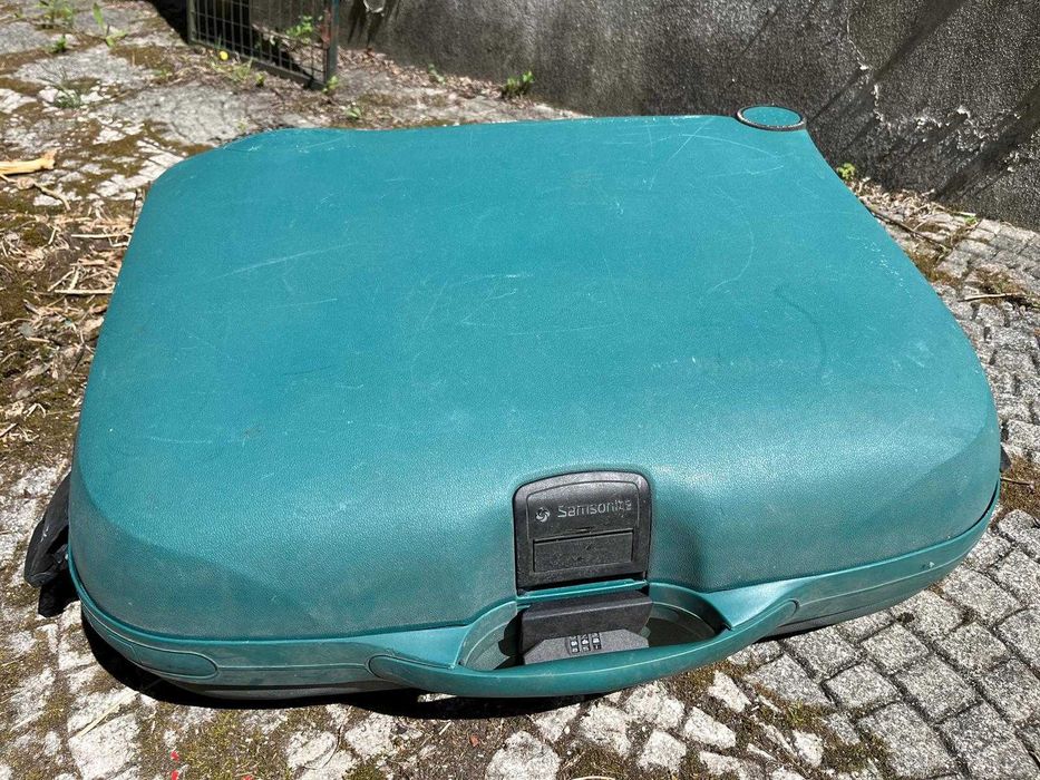 mala samsonite verde grande de porao