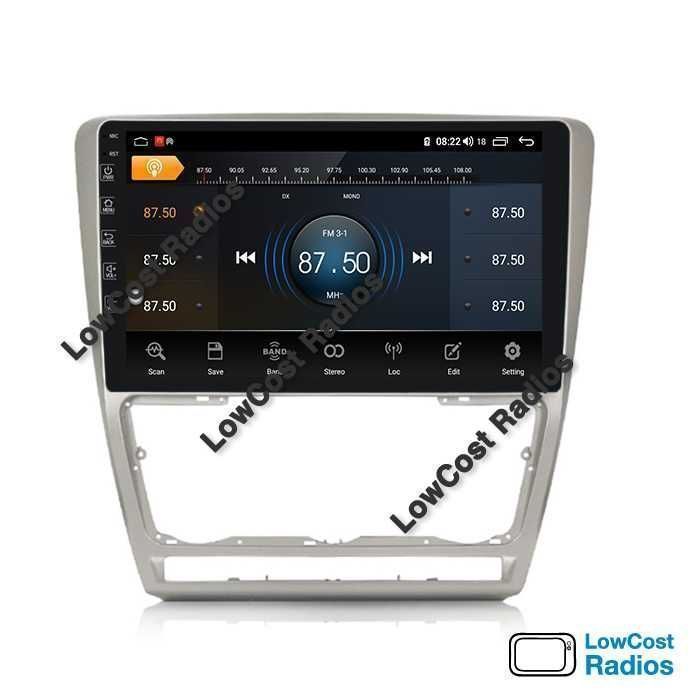 Auto Rádio 10 Polegadas SKODA OCTAVIA 2 | GPS ANDROID BT USB APPS WIFI | CARPLAY • ANDROID AUTO