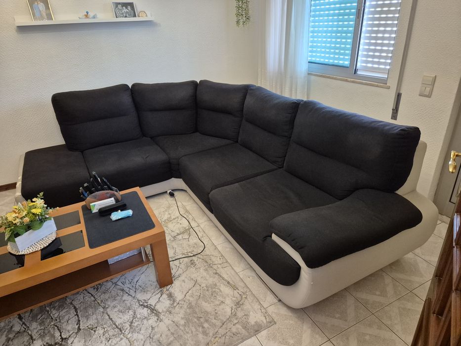 Sofa de canto com apoio