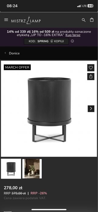 Ferm Living Bau Pot Large 2szt
