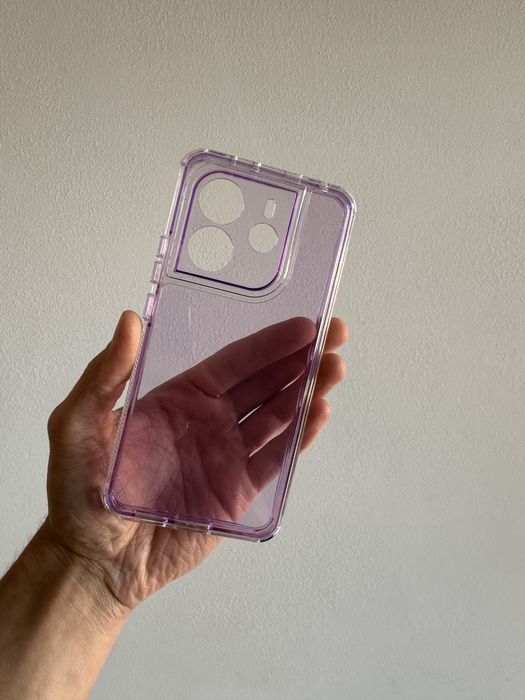 Etui Matrix fioletowe + SZKŁO DO XIAOMI REDMI NOTE 14 4G