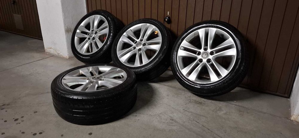 Oryginalne felgi koła aluminiowe Opel 18" 18x8 IS46 + opony Pirelli