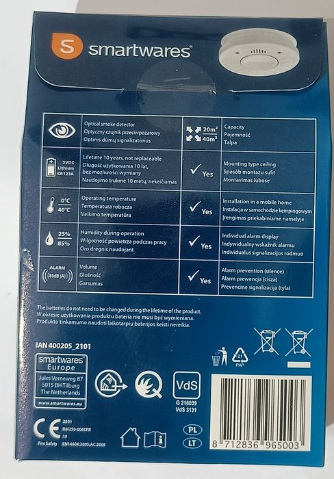 Czujnik Dymu Smartwares RM520