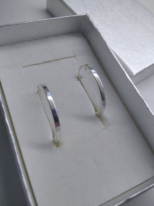 Srebrne eleganckie małe kolczyki kółka srebro 925   269