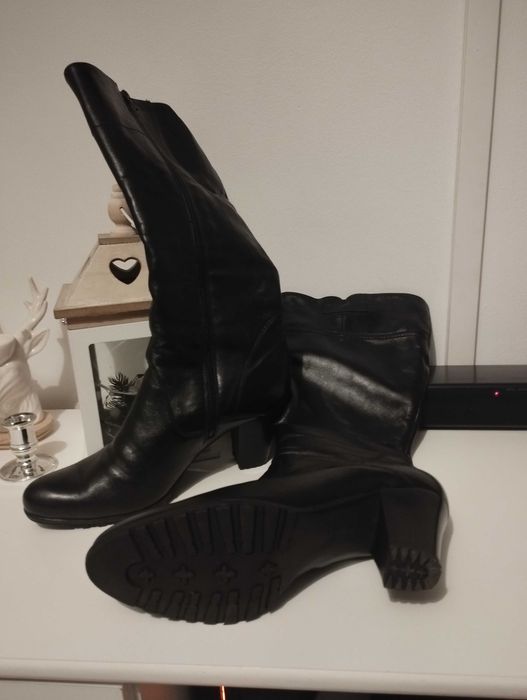 Kozaki damskie skórzane