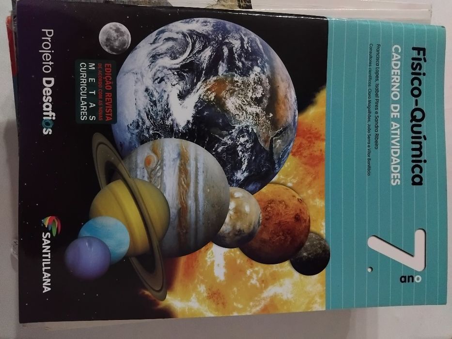 Caderno de atividade de Físico-Química 7°ano.