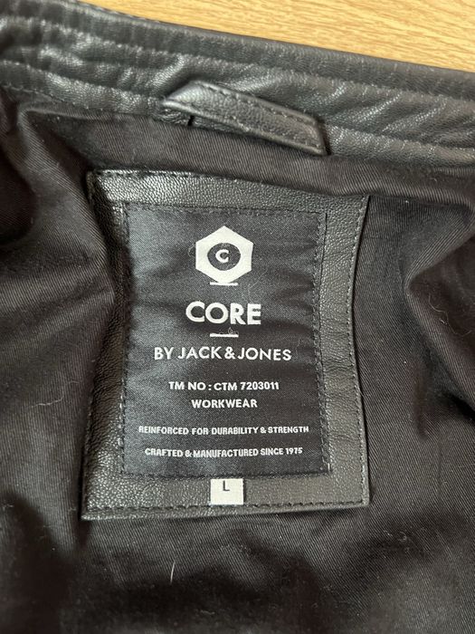 Шкіряна куртка Jack & Jones (Розмір L) — 100% натуральна шкіра, YKK