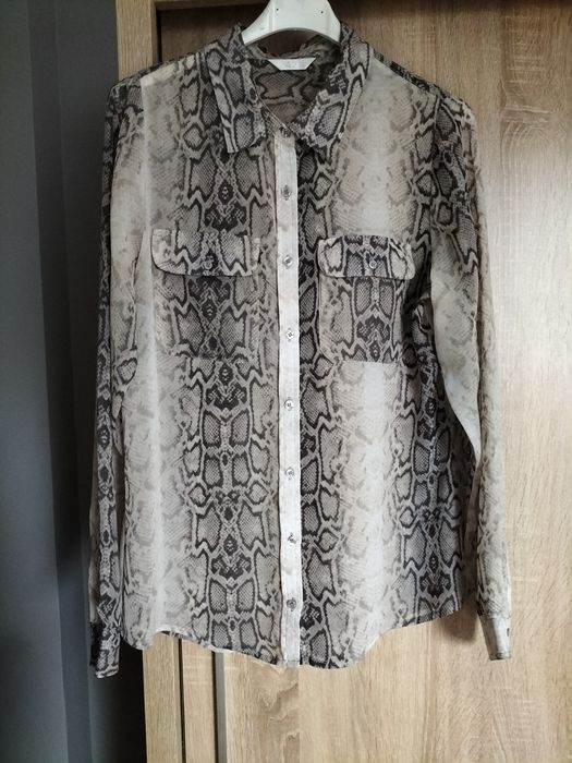 super bluzka długi rękaw  damska 42 w zwierzęcy print
