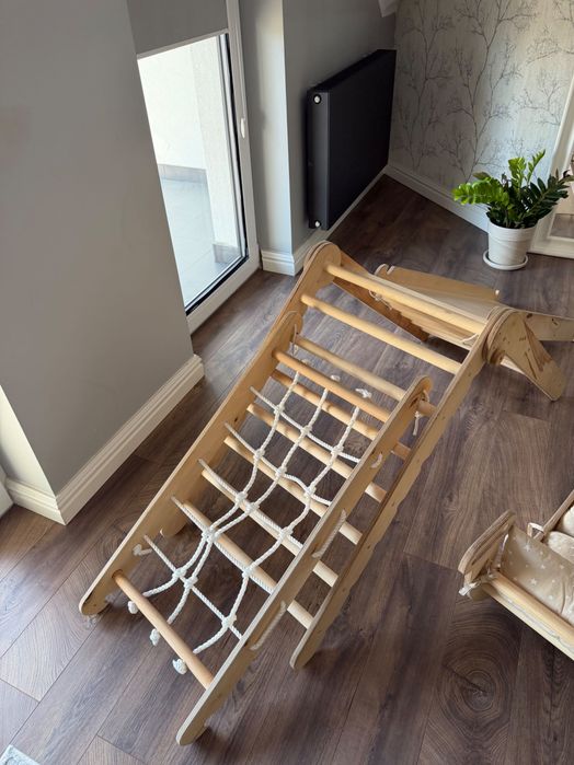 Drewniana dziecieca zabawka wspinaczkowa Montessori 3 w 1