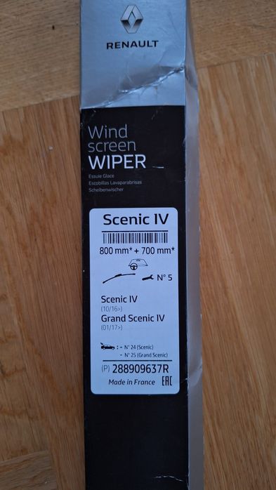 Wycieraczki pióra Scenic IV NOWE