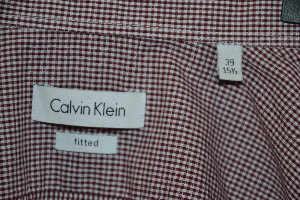 CALVIN KLEIN Fitted Koszula Męska M Bawełna Oryginalna Jak Nowa