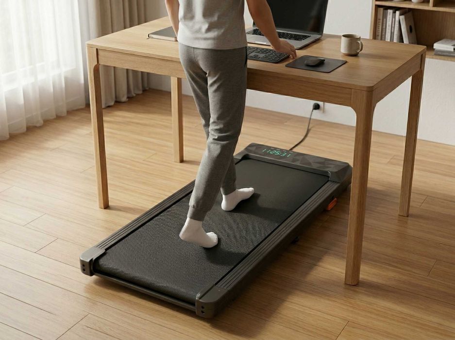 Bieżnia Elektryczna Domowa | Atlas Sport | Walking Pad | Cicha | Pod łóżko Biurko | 2-stopnie Nachylenia | Fitness Trening | 2 Lata Gwarancji | FV23%