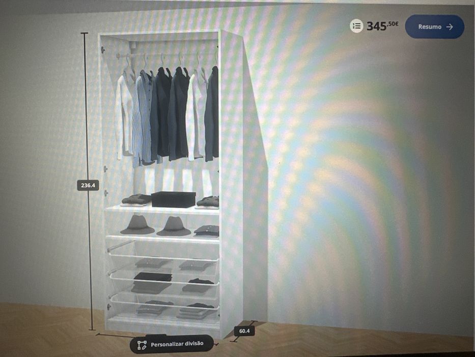 Roupeiro Pax Ikea com Portas Forsand