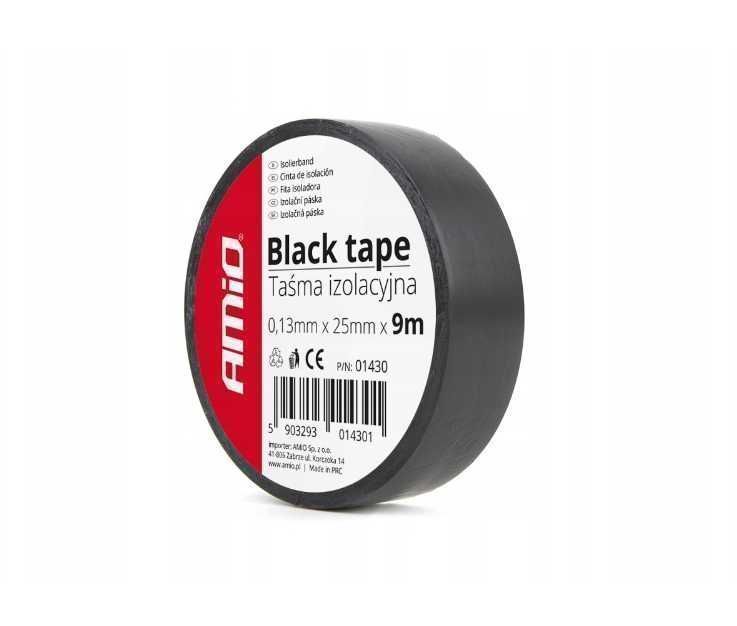 Taśma izolacyjna czarna 25 mm x 9 metrów szkot mocna