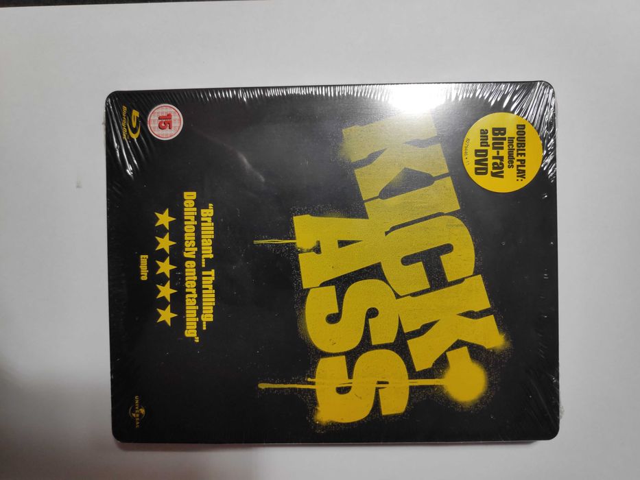 Kick-ass  steelbook combo blu-ray i dvd, 3 dyski, wydanie brytyjskie