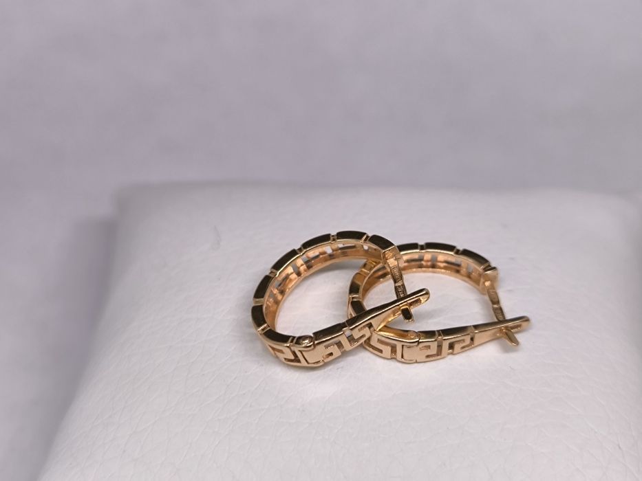 Серьги золотые в стиле Versace (3.25г)