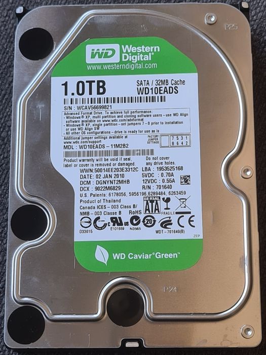 Disco interno WD10EADS 1TB
