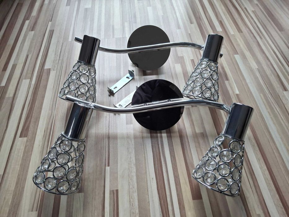 Dwa kinkiety Rosa Eskimo. Chrom. E14