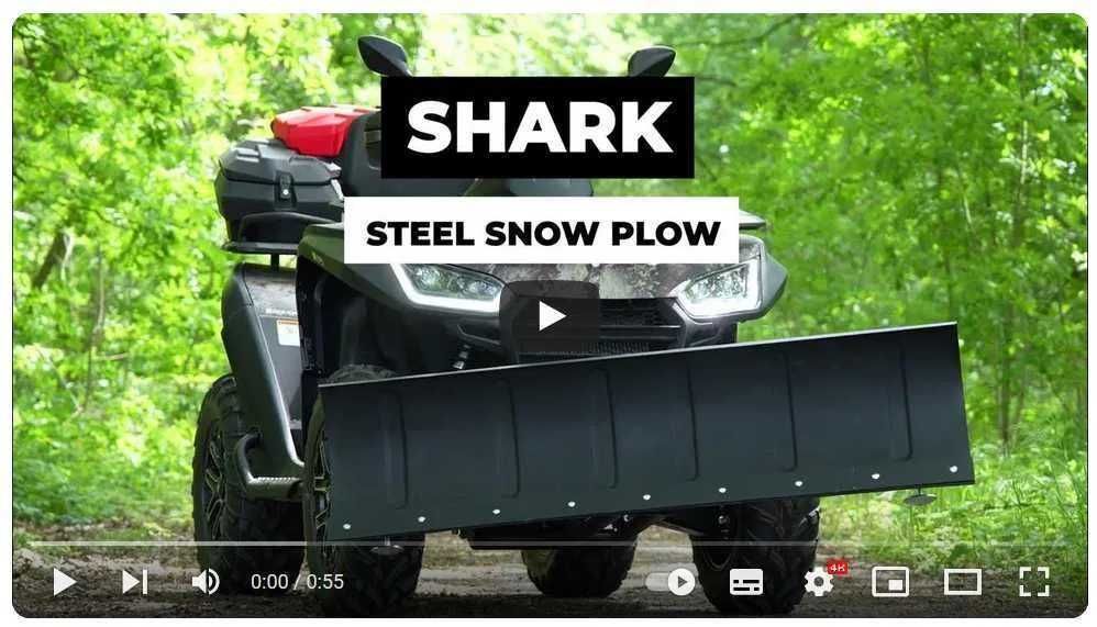 PŁUG/SPYCH STALOWY SHARK 150cm montaż "CLICK" quad atv buggy NOWOŚĆ!