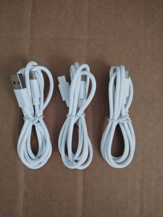 Zestaw 3 nowych kabli USB-C