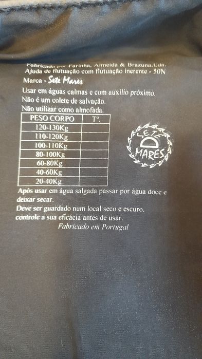 Colete de flutuação Sete Mares/Angel Pilot