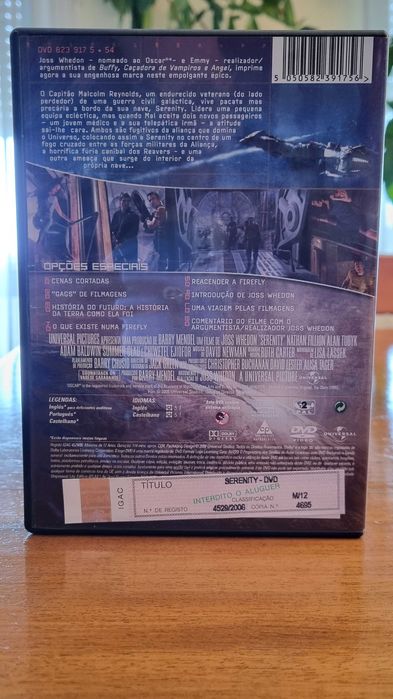 Vendo Filme DVD Ficção Científica SERENITY, do realizador Joss Whedon!