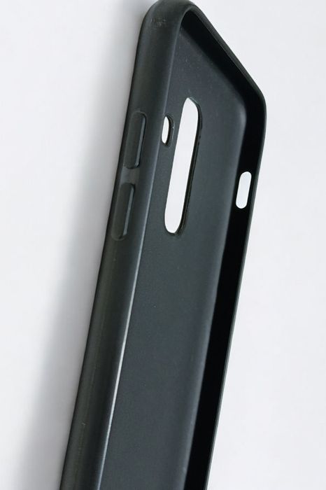 Чехол на Самсунг Галакси А6+, чёрный, матовый